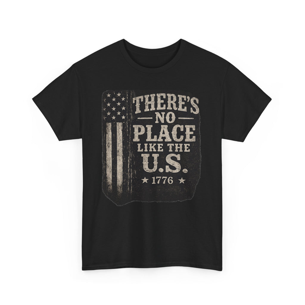 Patriotic 1776 graphic tee in Military Green - There's No Place Like the US