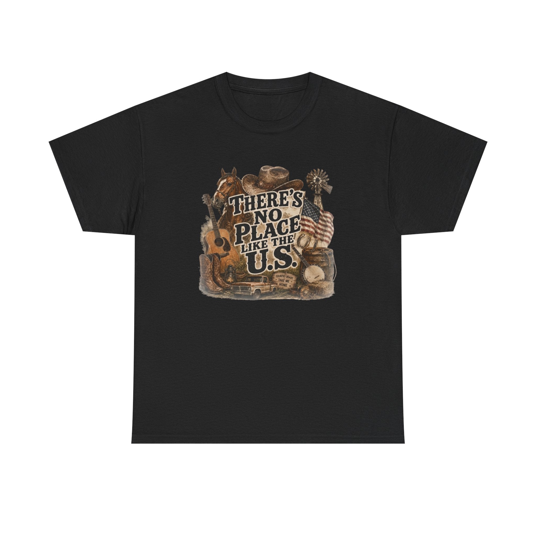 There's No Place Like the US country theme tee - unisex relaxed fit