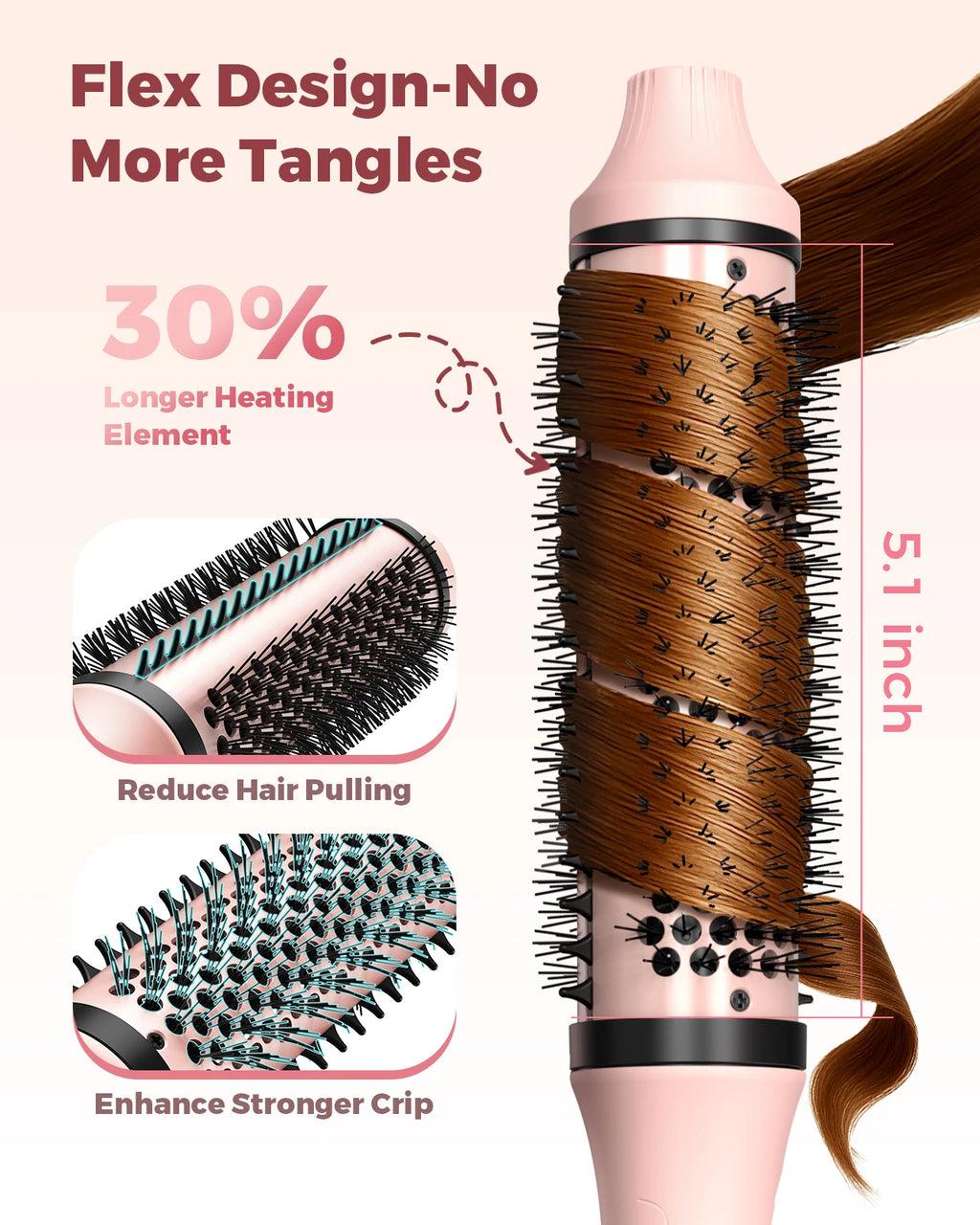 Volumizing Thermal Curl Brush — Hot Girl Hair Without the Effort