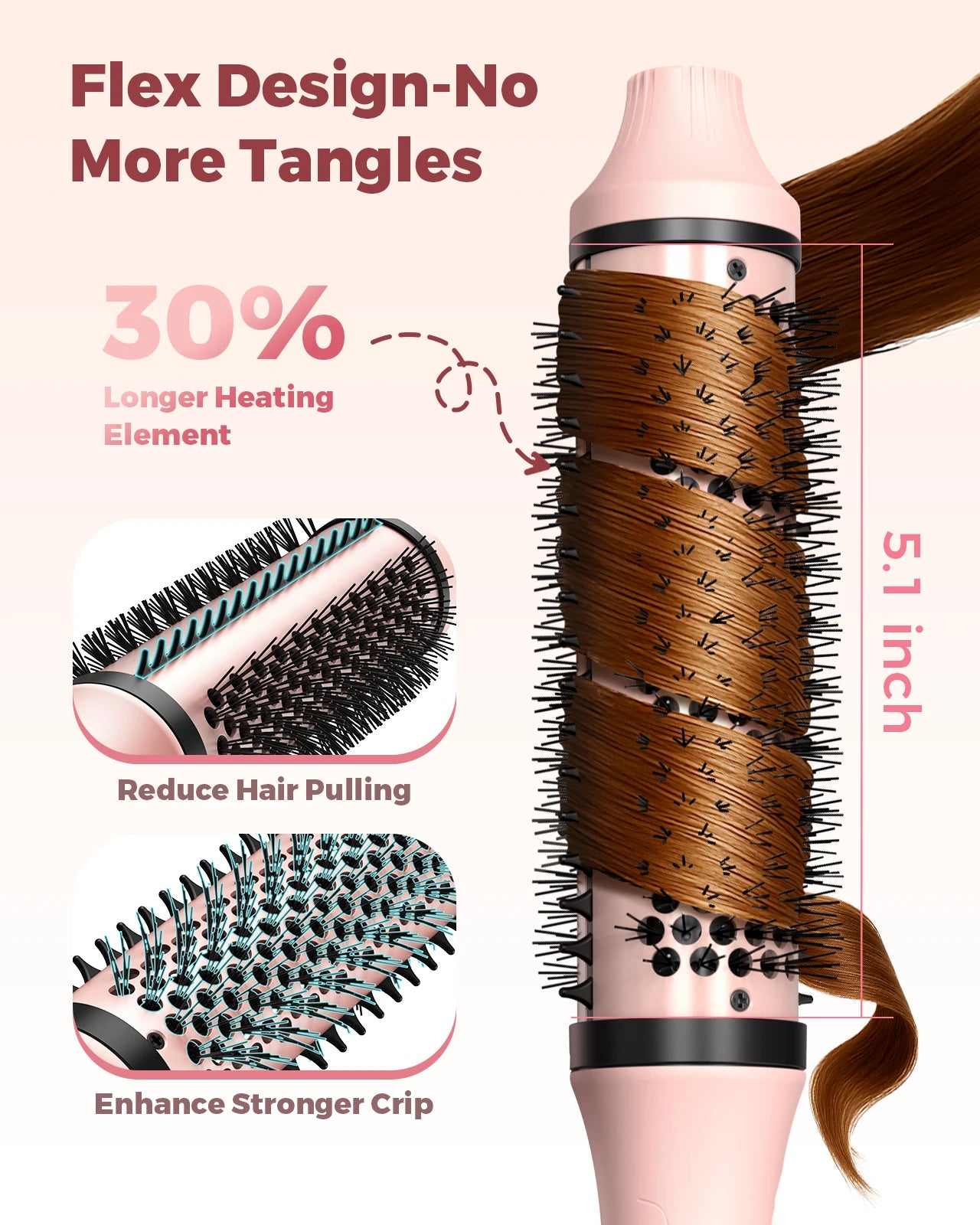 Volumizing Thermal Curl Brush — Hot Girl Hair Without the Effort