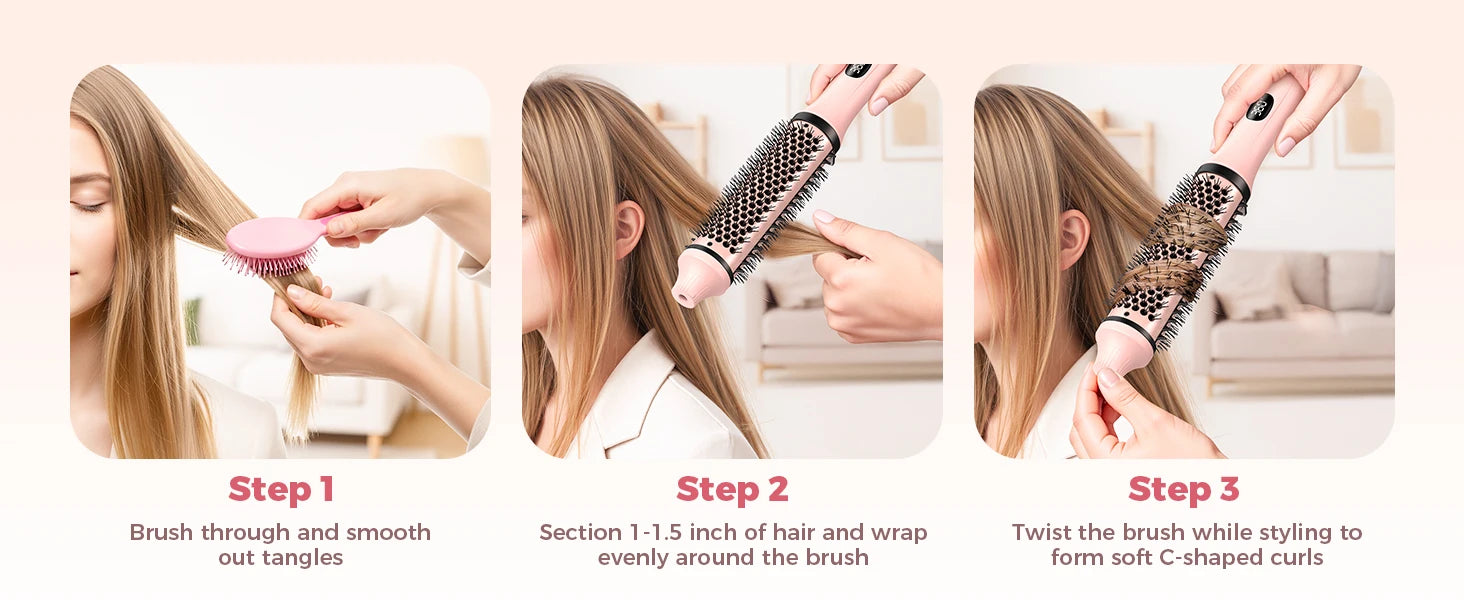 Volumizing Thermal Curl Brush — Hot Girl Hair Without the Effort