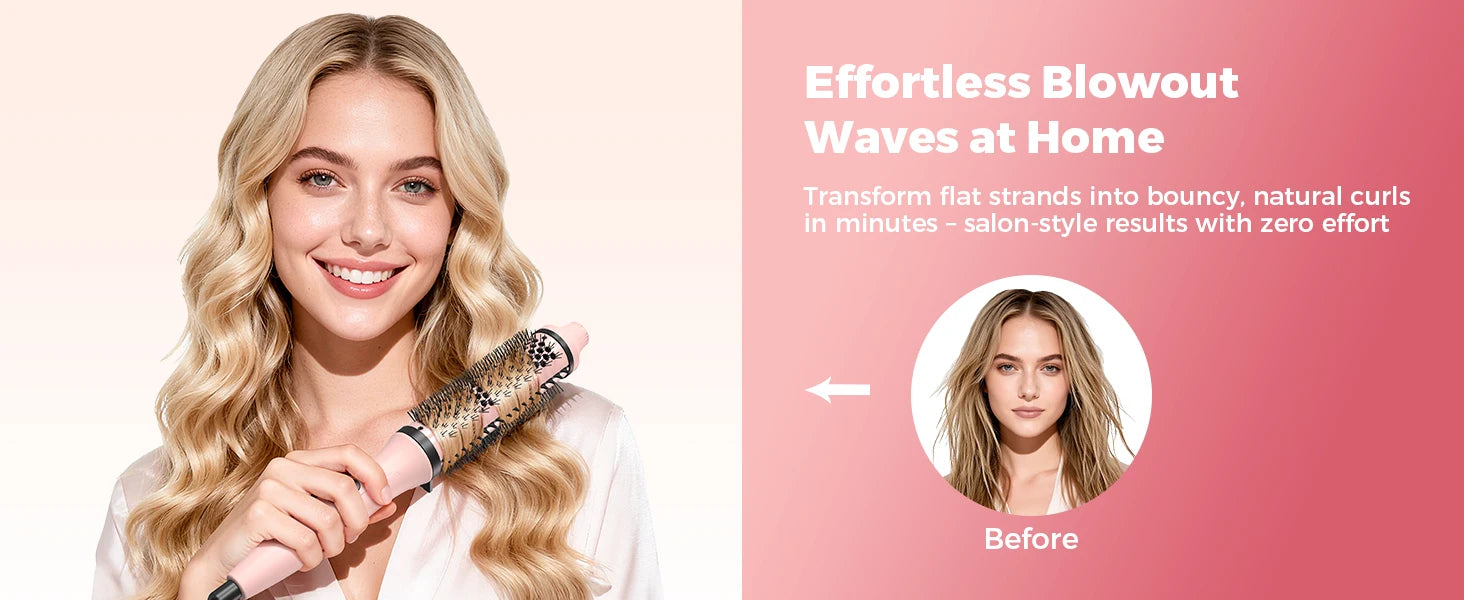 Volumizing Thermal Curl Brush — Hot Girl Hair Without the Effort